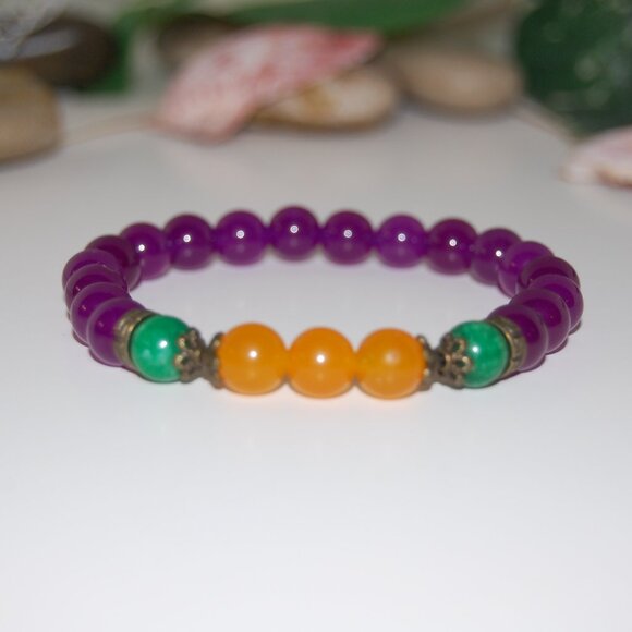 Gemstone Bracelet,Handmade Stone Beads Bracelet - Picture 2 of 3
